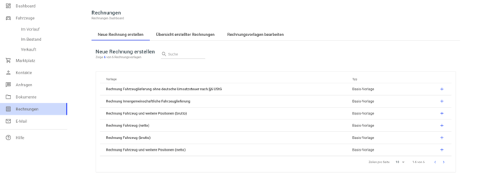 Dok Rechnung erstellen